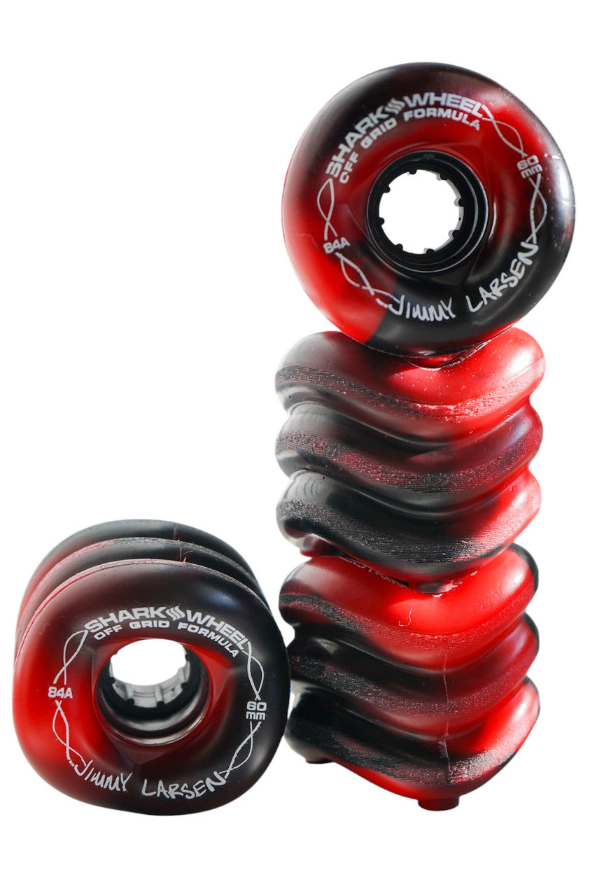 60mm, 84a Red/Black Swirl - Team Rider, Signature Wheels Off-Grid Jimmy Larsen