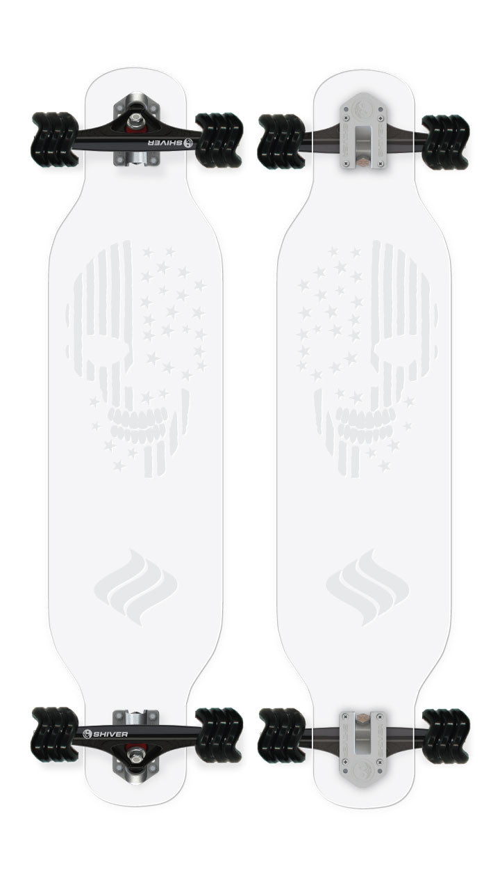CLEAR Skull Longboard