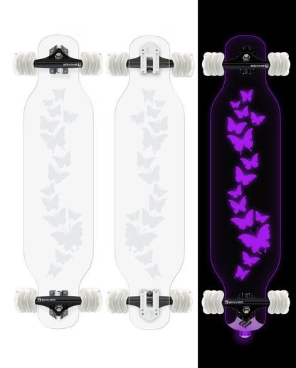CLEAR Butterfly Longboard