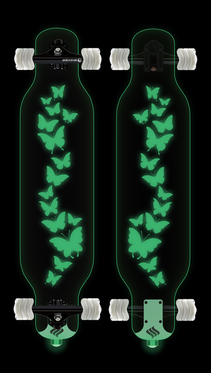 CLEAR Butterfly Longboard