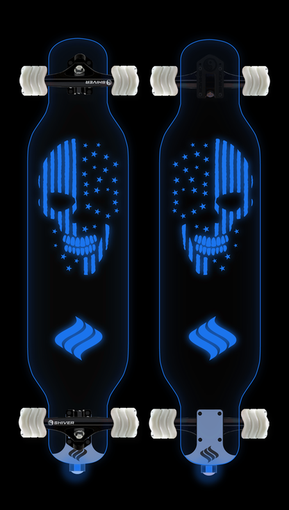 CLEAR Skull Longboard