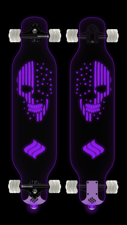 CLEAR Skull Longboard