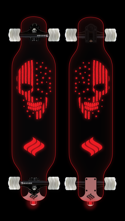 CLEAR Skull Longboard