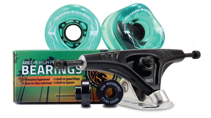 72MM BUNDLES. TRANSPARENT Emerald. DNA WHEELS WITH ABEC 9 BEARINGS & PRO SERIES TRUCKS