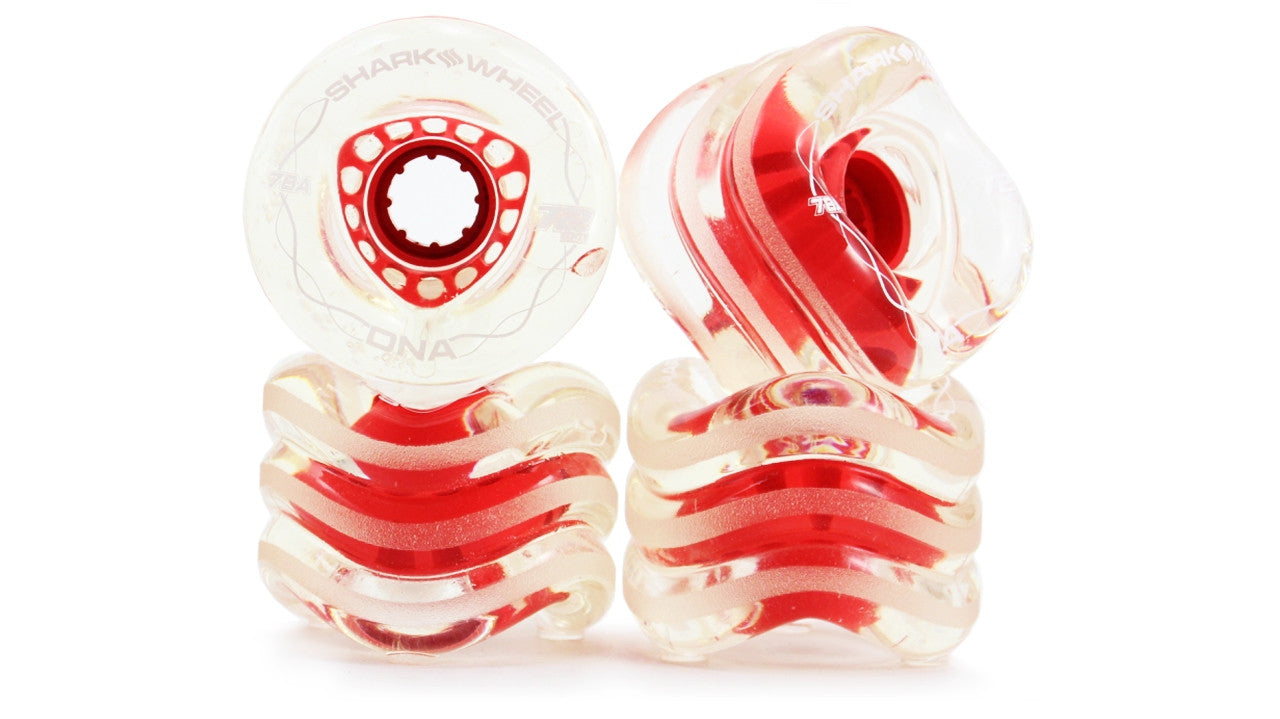 Shark Wheel 72MM, 78A DNA - Clear with Red Hub