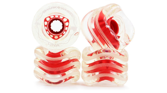Shark Wheel 72MM, 78A DNA - Clear with Red Hub