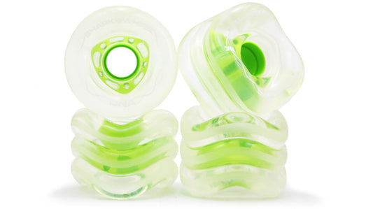 Shark Wheel 72MM, 78A DNA - Clear with Green Hub