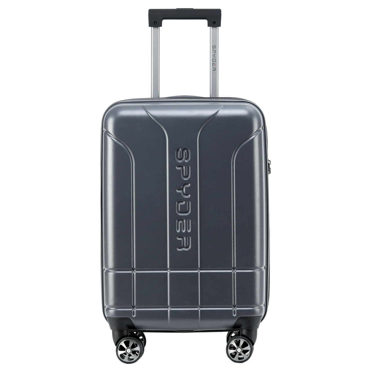 Gray Spyder Carve 20 Inch Expandable Hardside Upright Suitcase with 360°  Shark Wheels, TSA Approved Lock