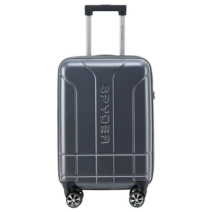 Gray Spyder Carve 20 Inch Expandable Hardside Upright Suitcase with 360°  Shark Wheels, TSA Approved Lock