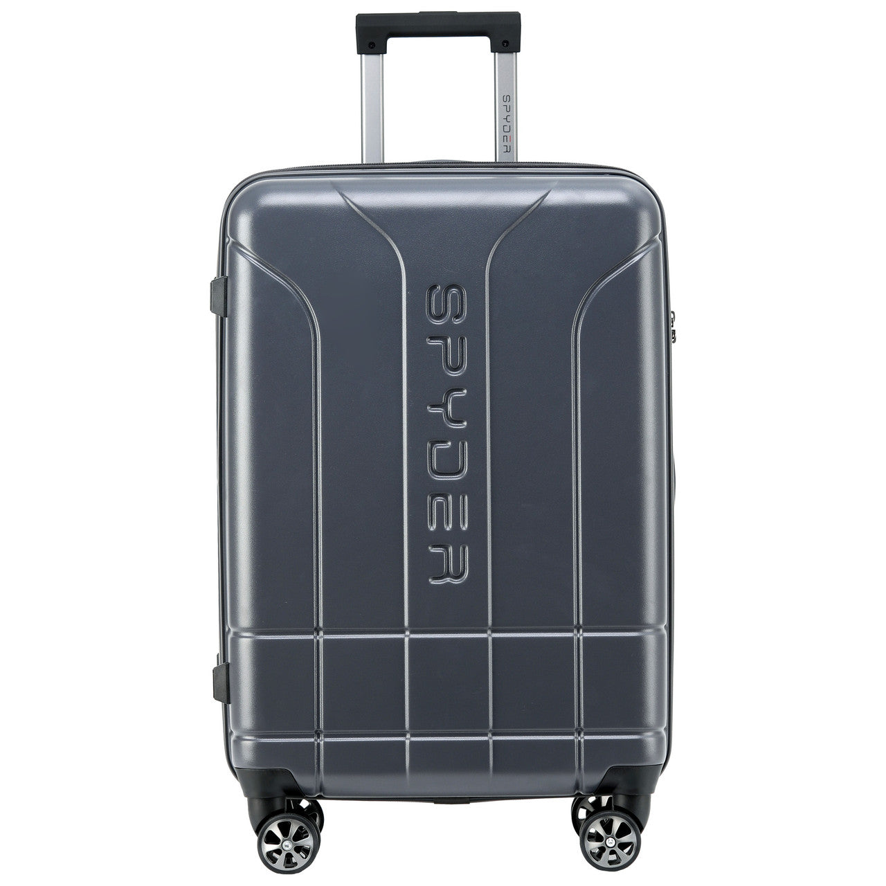 Gray Spyder Carve 25 Inch Expandable Hardside Upright Suitcase with 360°  Shark Wheels, TSA Approved Lock