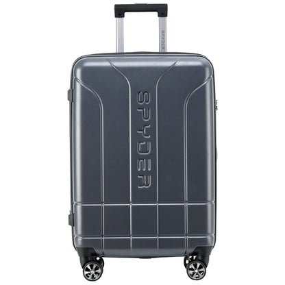 Gray Spyder Carve 25 Inch Expandable Hardside Upright Suitcase with 360°  Shark Wheels, TSA Approved Lock