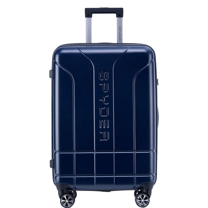 Navy Spyder Carve 25 Inch Expandable Hardside Upright Suitcase with 360°  Shark Wheels, TSA Approved Lock
