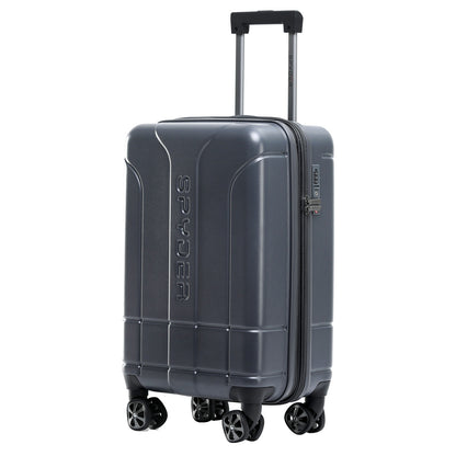 Gray Spyder Carve 20 Inch Expandable Hardside Upright Suitcase with 360°  Shark Wheels, TSA Approved Lock