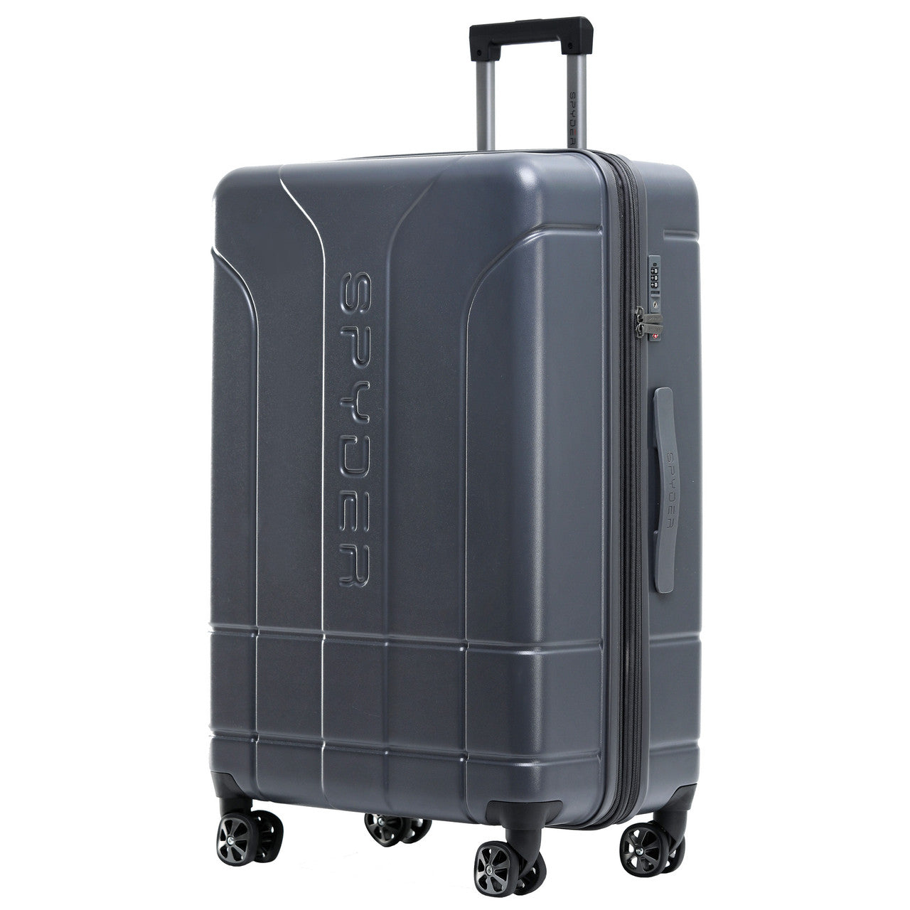 Gray Spyder Carve 29 Inch Expandable Hardside Upright Suitcase with 360°  Shark Wheels, TSA Approved Lock