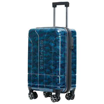 Blue Spyder Matrix 20 Inch Expandable Hardside Upright Suitcase with 360°  Shark Wheels, TSA Approved Lock