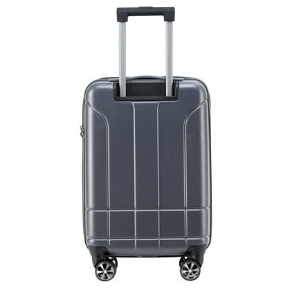 Gray Spyder Carve 20 Inch Expandable Hardside Upright Suitcase with 360°  Shark Wheels, TSA Approved Lock