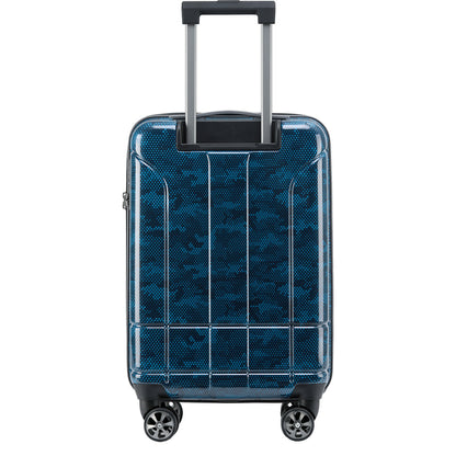 Blue Spyder Matrix 20 Inch Expandable Hardside Upright Suitcase with 360°  Shark Wheels, TSA Approved Lock