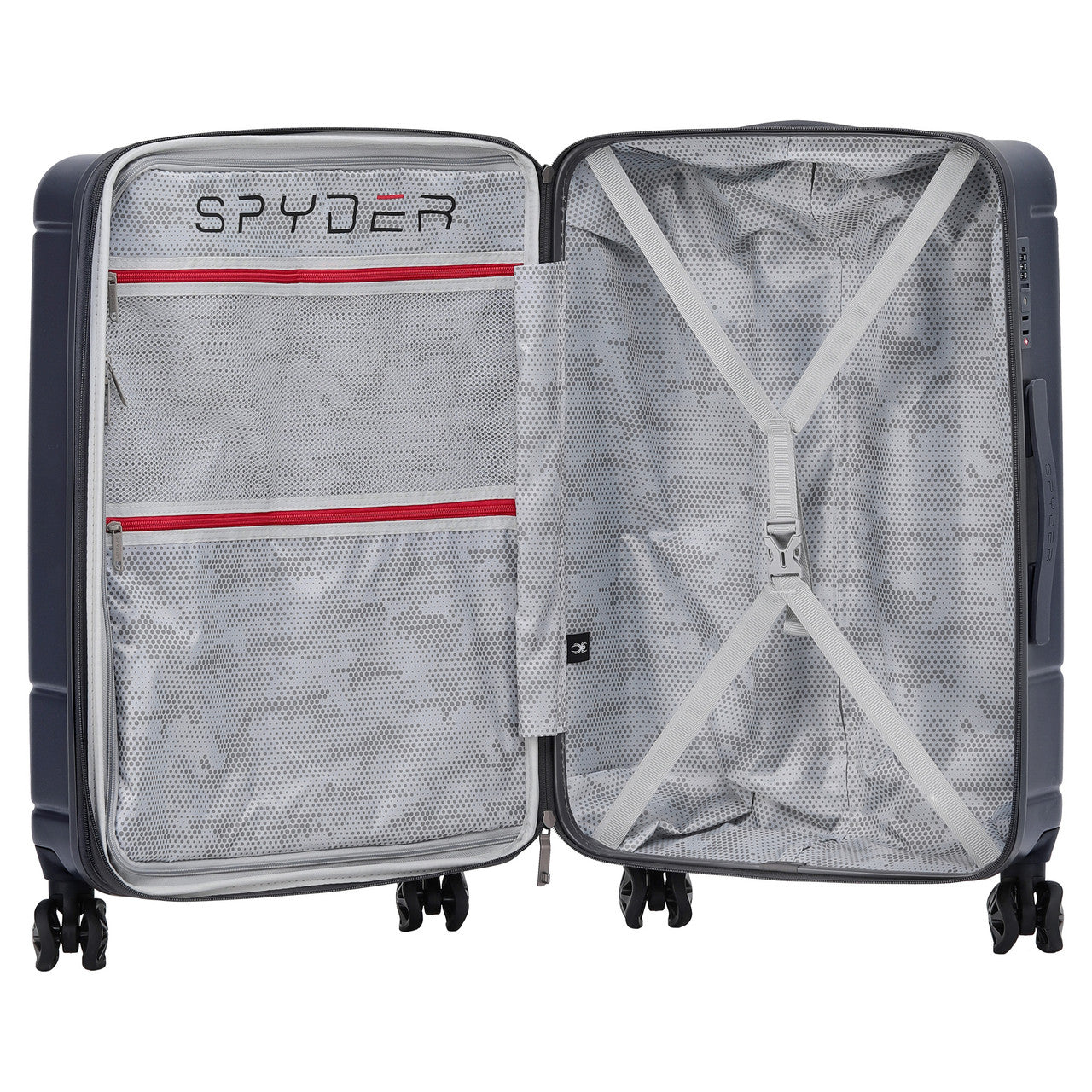 Gray Spyder Carve 29 Inch Expandable Hardside Upright Suitcase with 360°  Shark Wheels, TSA Approved Lock