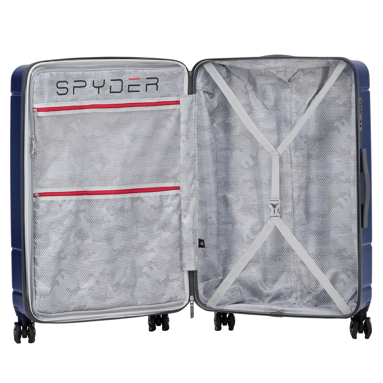 Navy Spyder Carve 25 Inch Expandable Hardside Upright Suitcase with 360°  Shark Wheels, TSA Approved Lock
