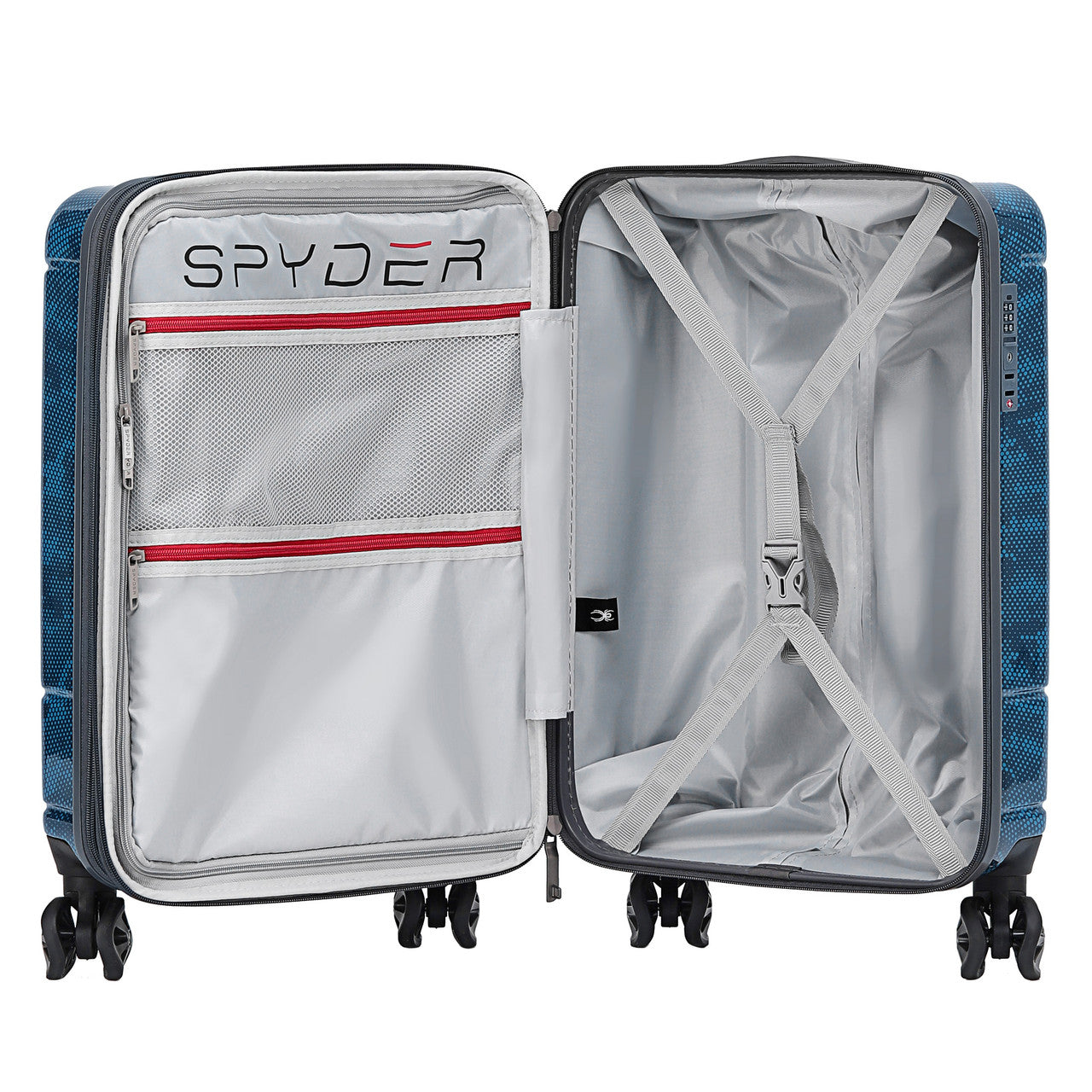 Blue Spyder Matrix 20 Inch Expandable Hardside Upright Suitcase with 360°  Shark Wheels, TSA Approved Lock