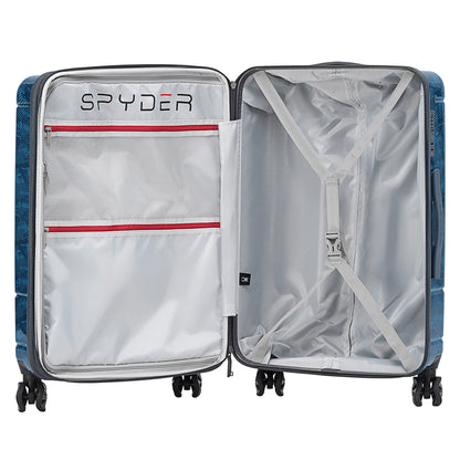 Blue Spyder Matrix 25 Inch Expandable Hardside Upright Suitcase with 360°  Shark Wheels, TSA Approved Lock