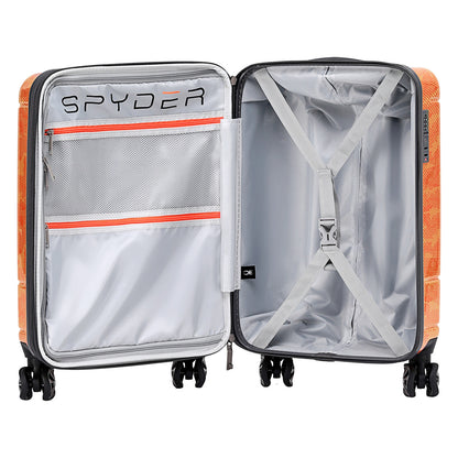 Orange Spyder Matrix 20 Inch Expandable Hardside Upright Suitcase with 360°  Shark Wheels, TSA Approved Lock
