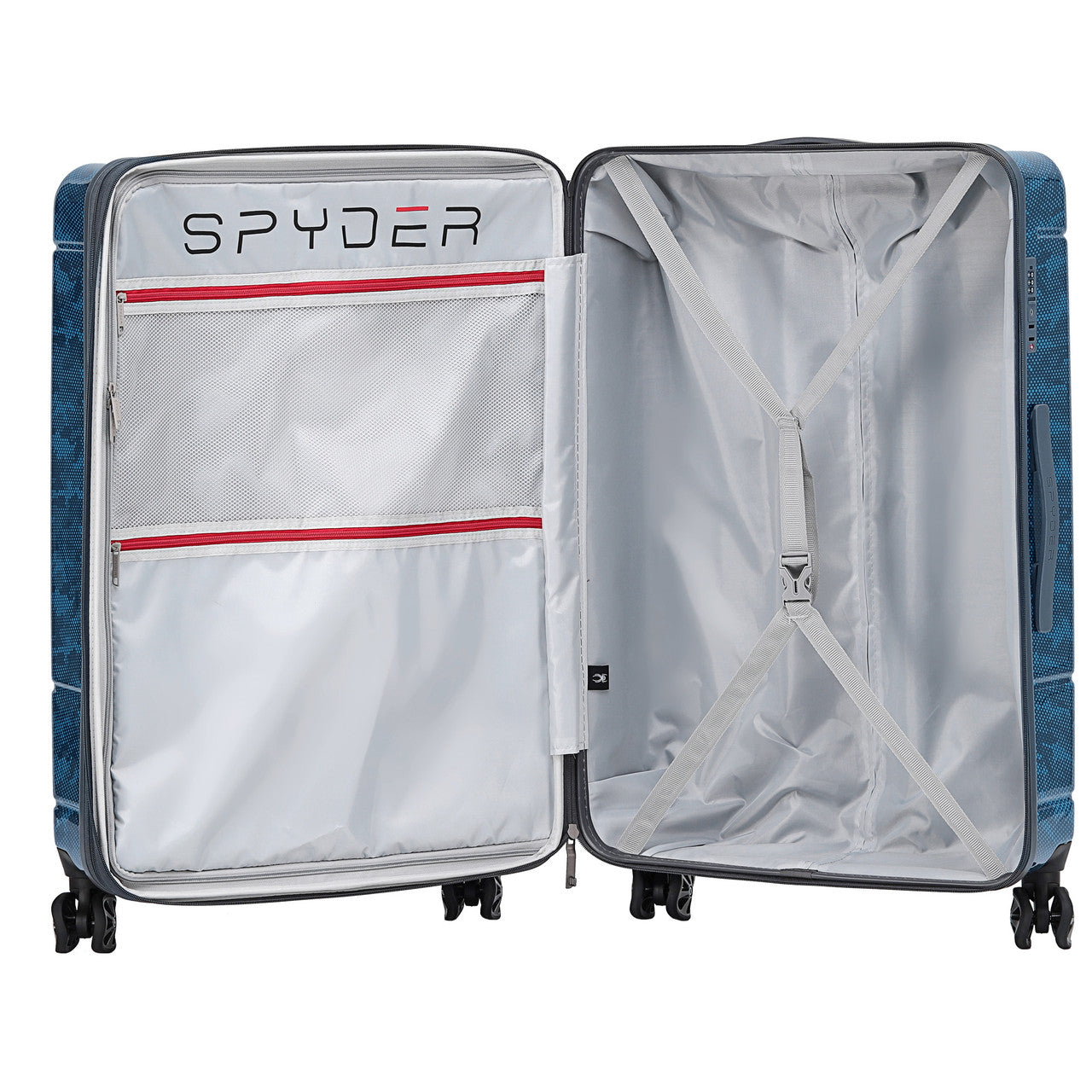 Blue Spyder Matrix 3 Piece Set Expandable Hardside Upright Suitcase with 360°  Shark  Wheels, TSA Approved Lock,
