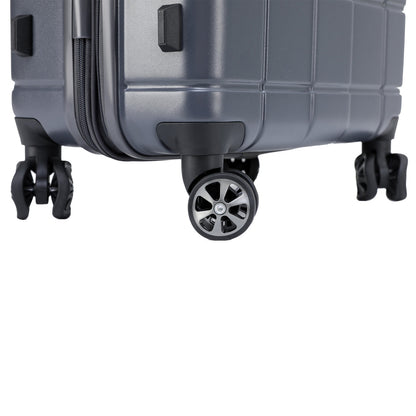 Gray Spyder Carve 25 Inch Expandable Hardside Upright Suitcase with 360°  Shark Wheels, TSA Approved Lock