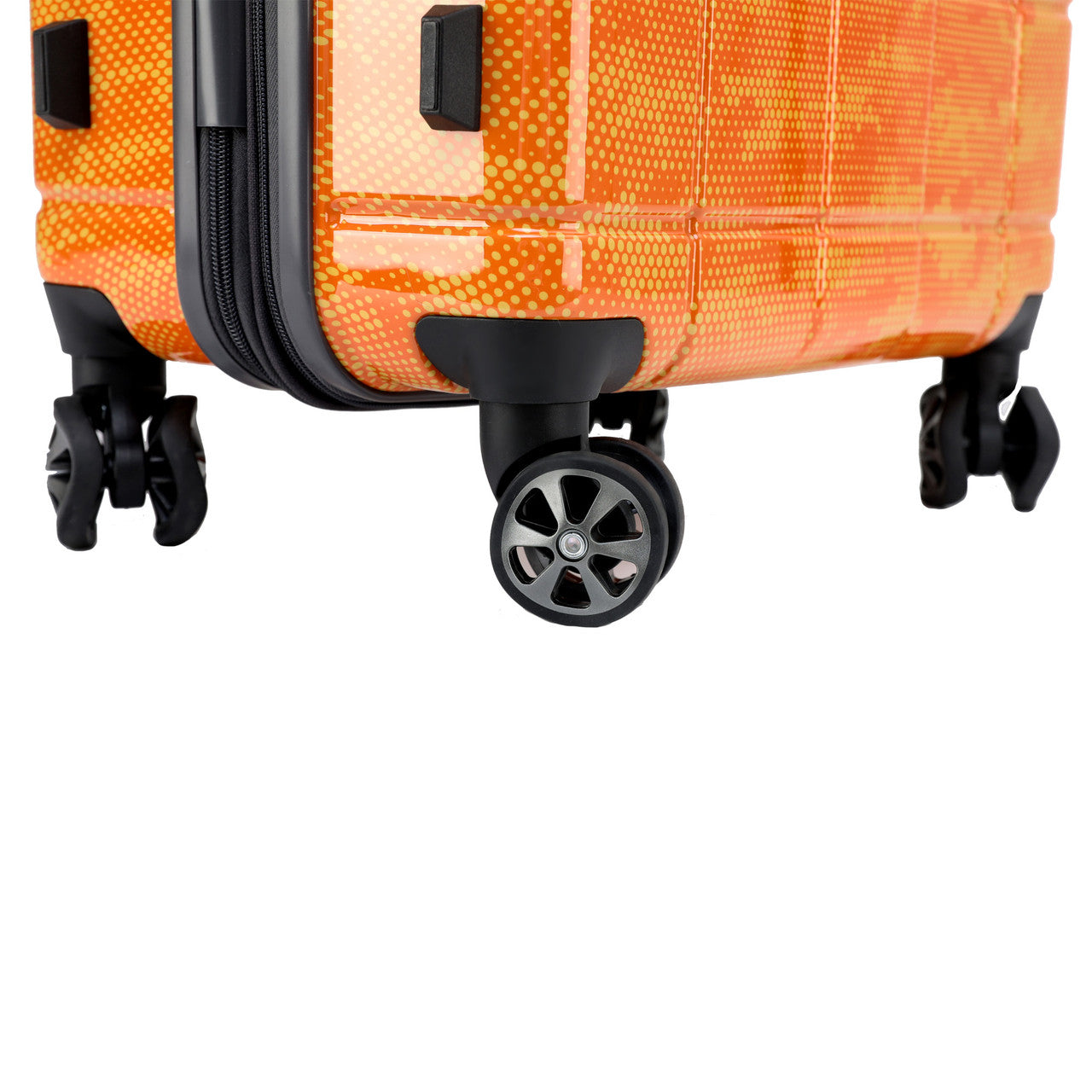 Orange Spyder Matrix 25 Inch Expandable Hardside Upright Suitcase with 360°  Shark Wheels, TSA Approved Lock