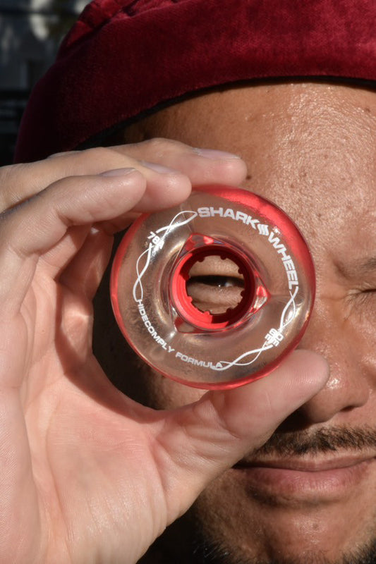 60mm, 78a Clear with Red Hub - Team Rider, Signature Wheels Hidecomply