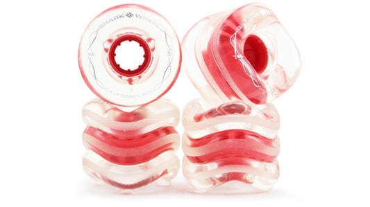 Shark Wheel 60mm, 78a Clear With Red Hub California Roll