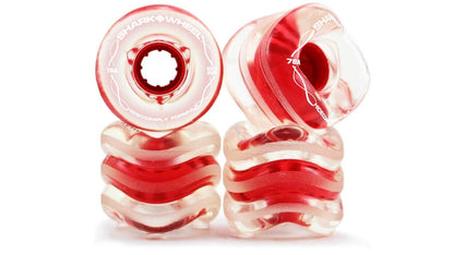 60mm, 78a Clear with Red Hub - Team Rider, Signature Wheels Hidecomply