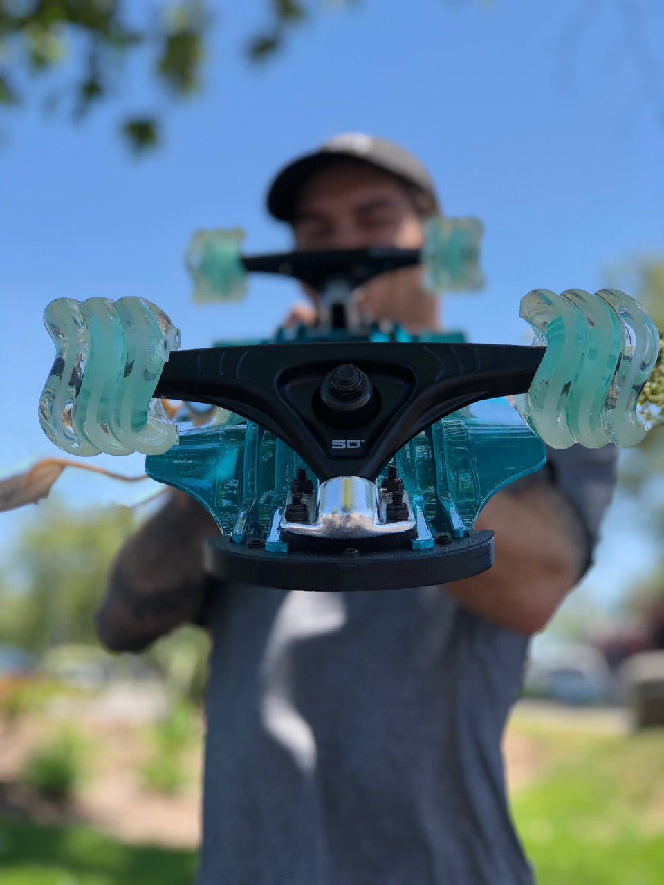 Shark Wheel 72MM, 78A DNA - Clear with Mint Hub