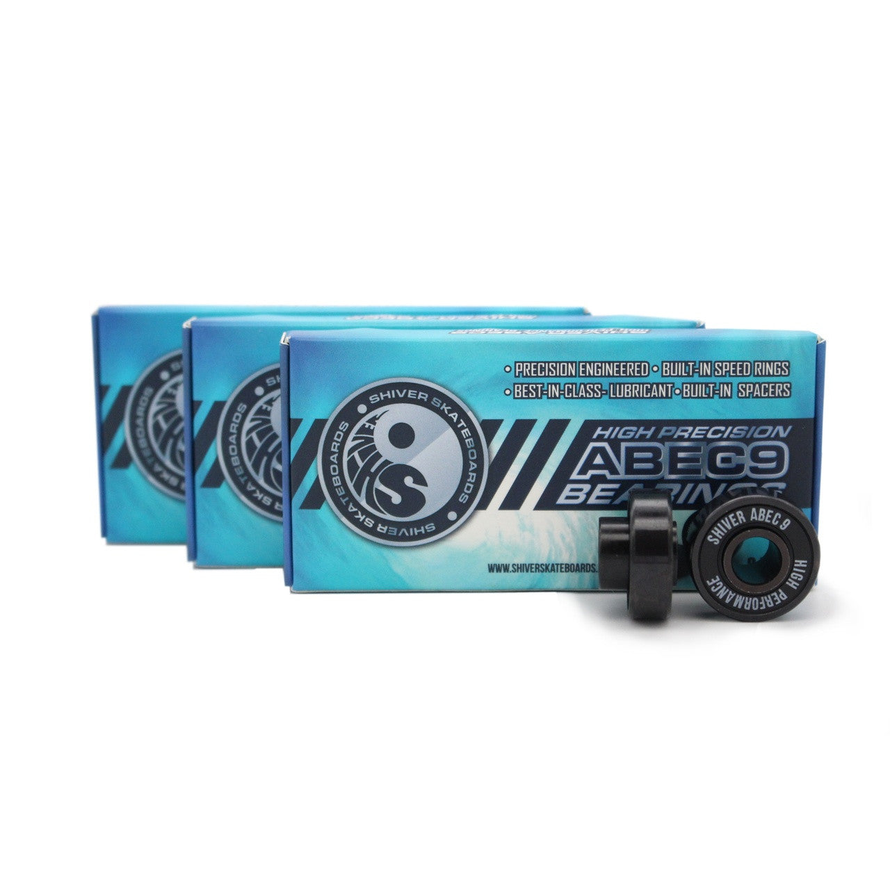54mm Bundle - White Twisted Wheels, Abec 9 Bearings, 150mm Shiver Trucks