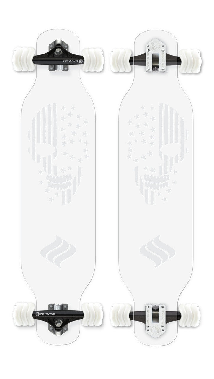 CLEAR Skull Longboard