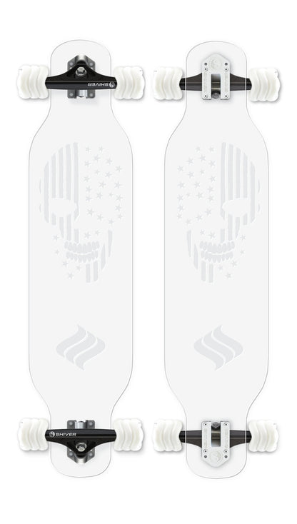CLEAR Skull Longboard