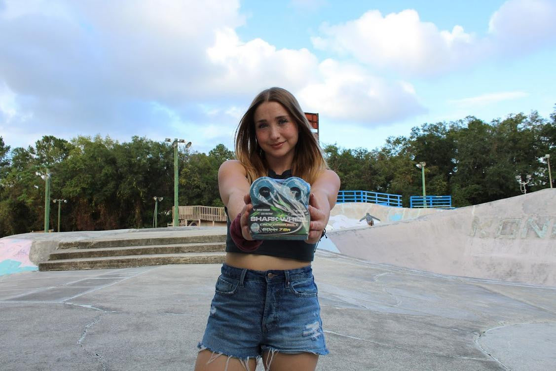 60mm, 78a Transparent Blue/Gray with Glitter - Team Rider, Signature Wheels Anna Oswald