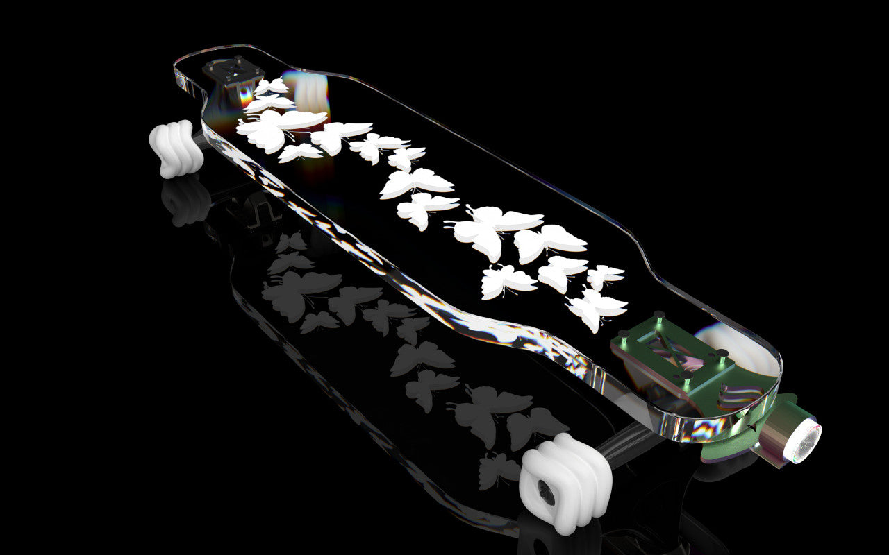CLEAR Butterfly Longboard