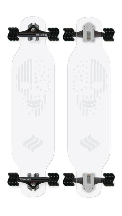CLEAR Skull Longboard