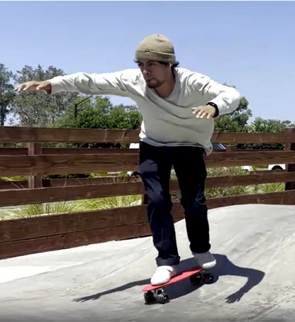 Polyboard 22" Red Skateboard with 60mm Shark Wheels