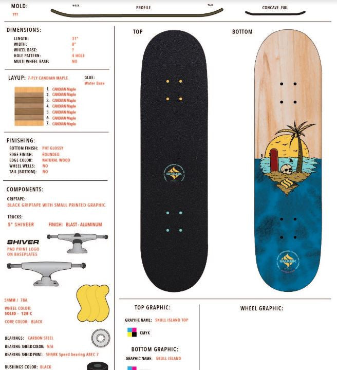 Skull Island Street Skateboard